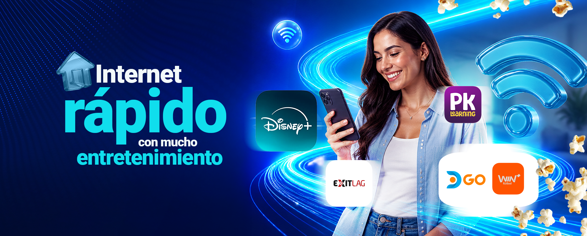 Internet rápido con mucho entretenimiento